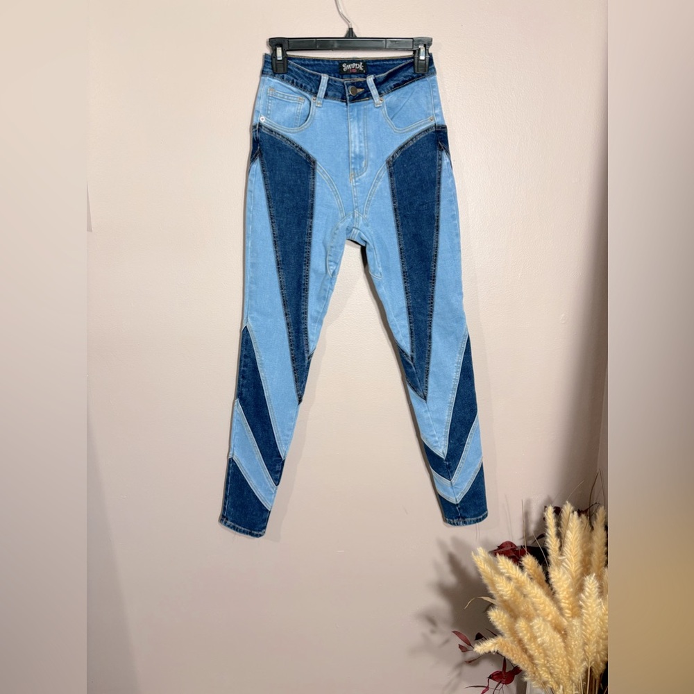 Denim Patchwork Jeans